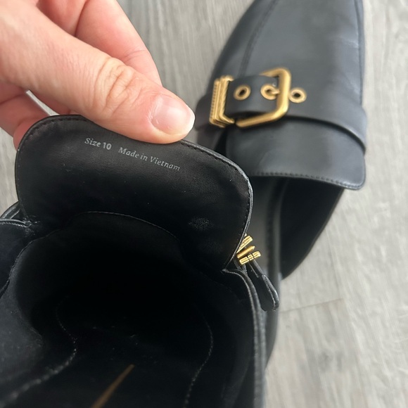 Dolce Vita Black Flats with Gold Buckle - Picture 4 of 4